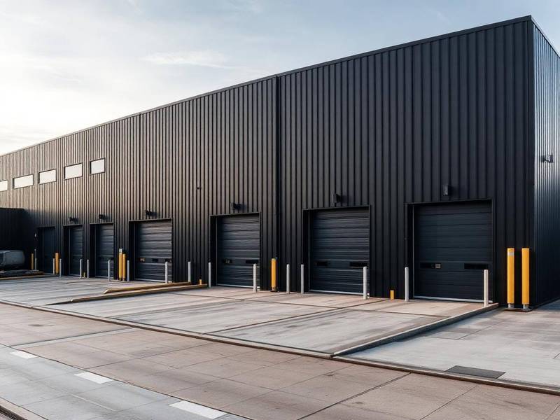 Industrifastigheten Verkstadsvägen 12 i Växjö med portar för lätt industri och verkstad